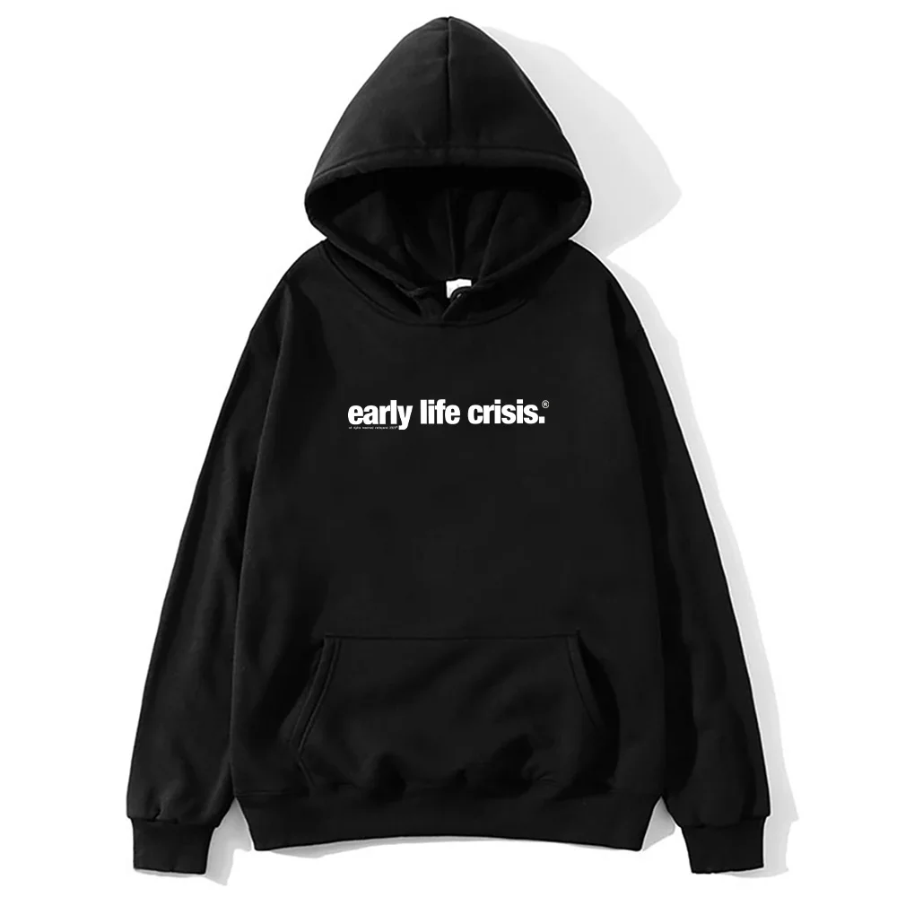 

Nettspend Early Life Crisis Hoodie NEW Unisex Hip Hop Streetwear Oversized Vintage Pullovers Long Sleeve Fashion Sweatshirts Y2K