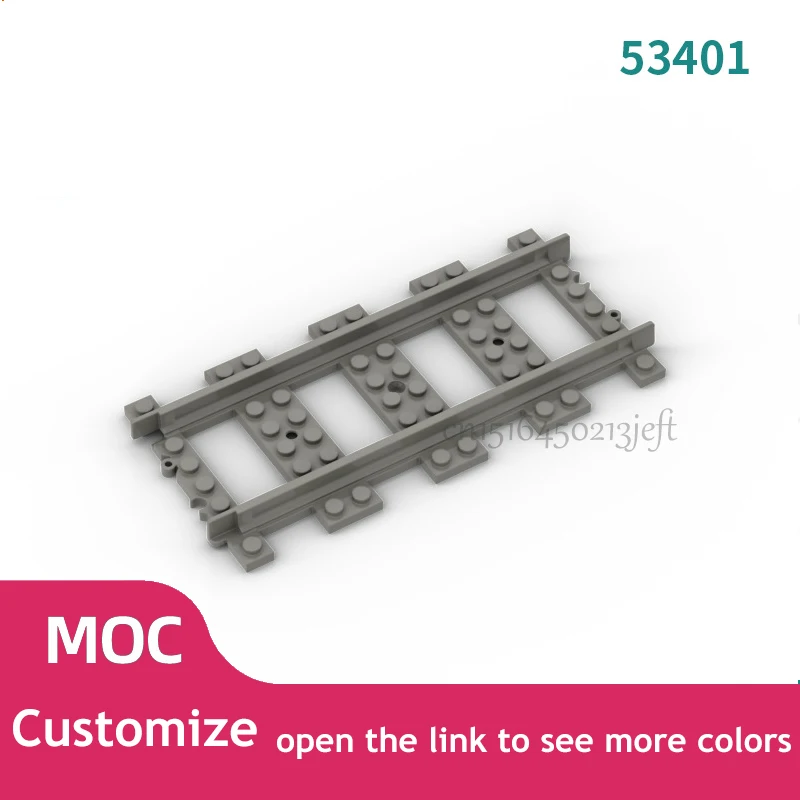 

MOC City Trains Ramp Track Railway Bridge Uphill Building Bricks Street View Model Compatible 53401 53400 Blocks Accessories