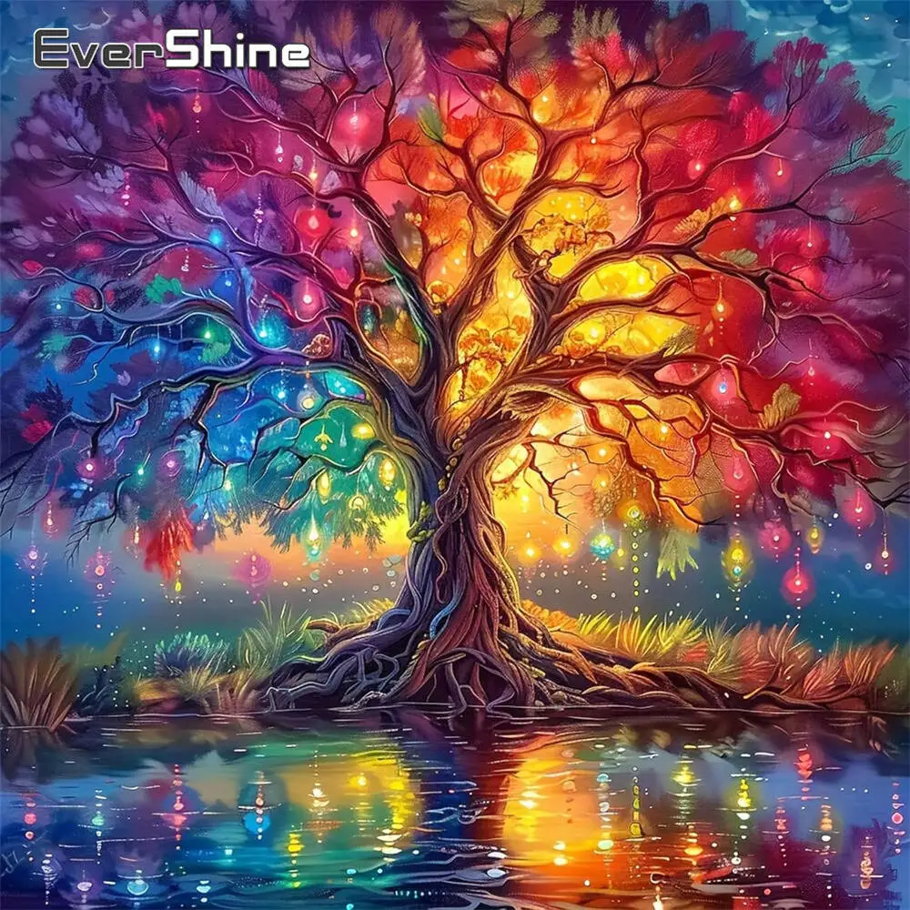 Evershine Diamant-Gemälde, Gänseblümchen, bunt, Acryl, Bastelbedarf, Diamant-Mosaik, DIY-Stickerei, Kindergeschenk