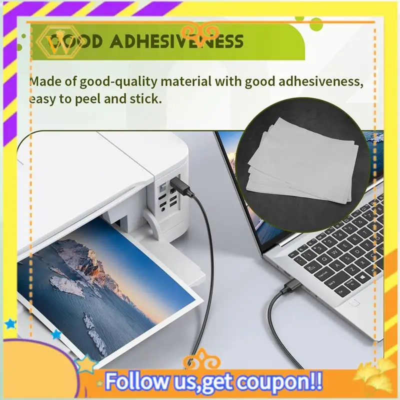 Latest-25 Sheets Printable Vinyl Sticker Paper Self-Adhesive Waterproof Matte White Printing Paper Sheet, For Inkjet Printer