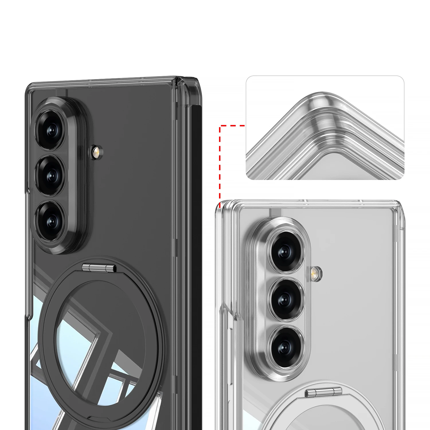 Magnetyczny uchwyt pierścieniowy do Samsung Galaxy Z Fold 8 Ultra kompatybilny z Magsafe, osłona ekranu z funkcją ładowania, etui do Galaxy Z Fold 7 — zdjęcie produktu 5