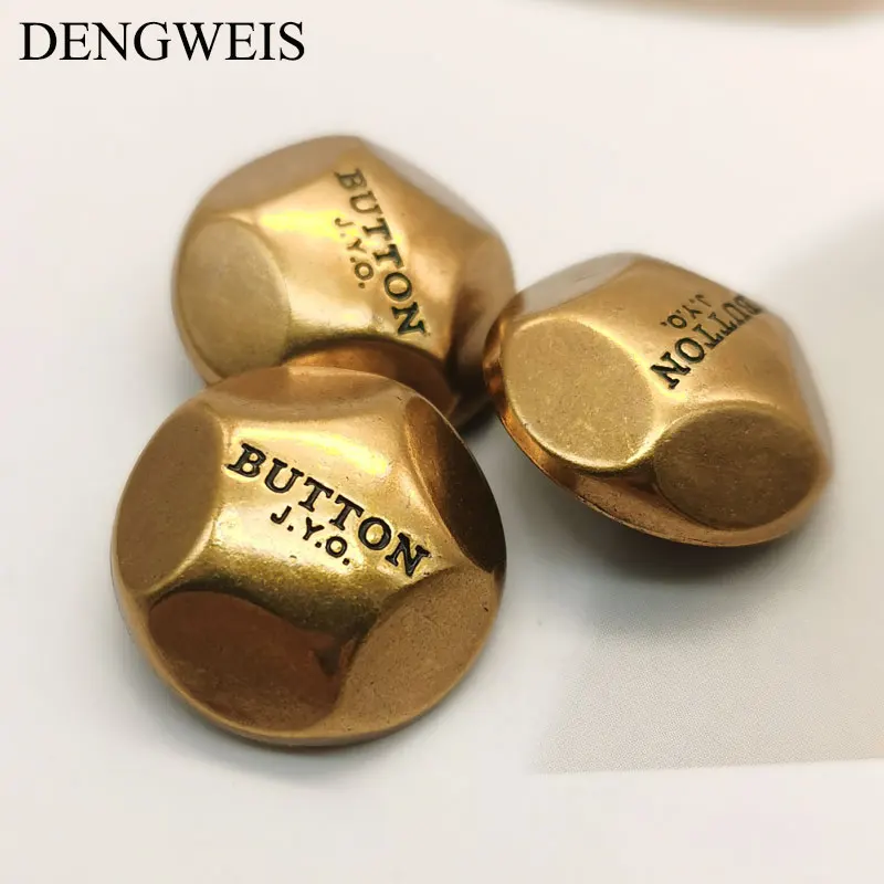 Fashion Luxury Golden Round Sewing Buttons diy Clothing Shirt Sewing Accessories Craft Supplies Sewing Buttons Wholesale 6pcs