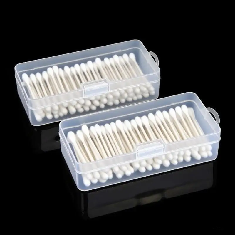 

Transparent Storage Box Travel Portable Medicine Box Cotton Swab Holder Case Jewelry Organizer Dust-proof Container Holder Case