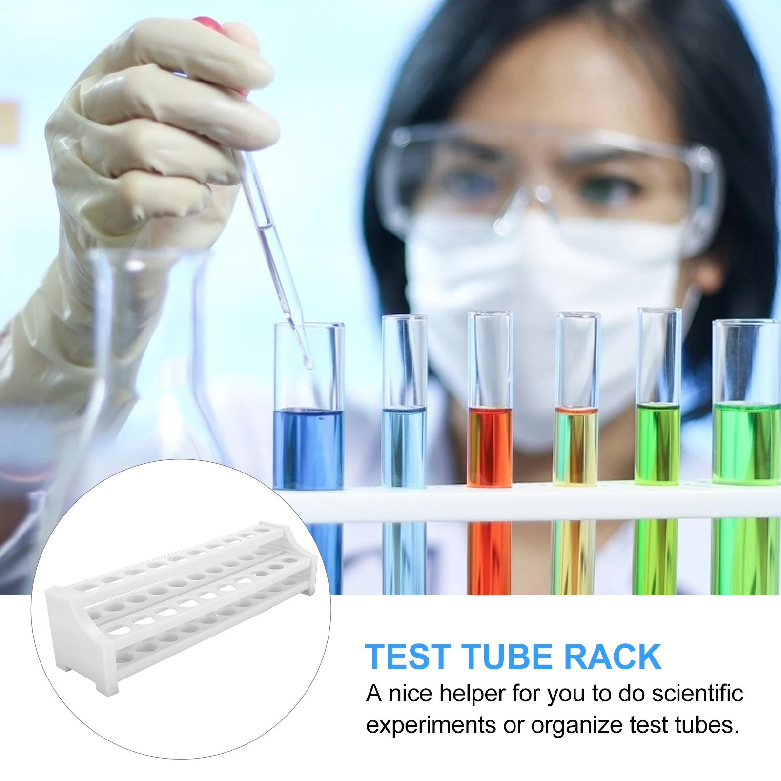 

Dropper Holder Rack for Test Tube Stand Plastic Test-tube Empty Laboratory Tool
