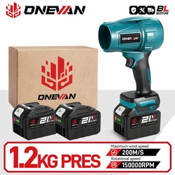 OENVAN 2000W Brushless Electric Air Blower 200M/S Cordless Turbo Blower Dust Snow Sweeper Power Tool for Makita 18V Battery Pin