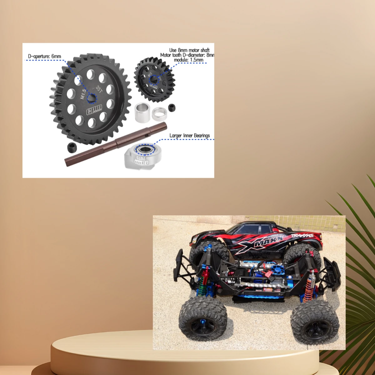 

GPM Gear Set 18/35T 19/35T 25/35T 27/35T 30/35T 18/33T 19/33T 25/33T XRT X-Maxx 8S 78086-4