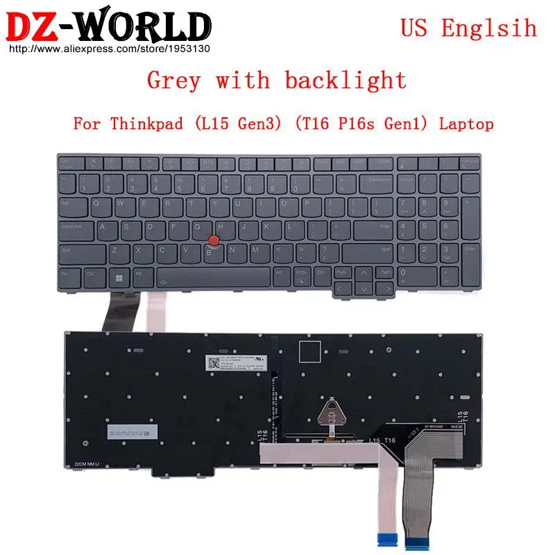 米国英語バックライトキーボードレノボthinkpad L15 Gen3 T16 P16s