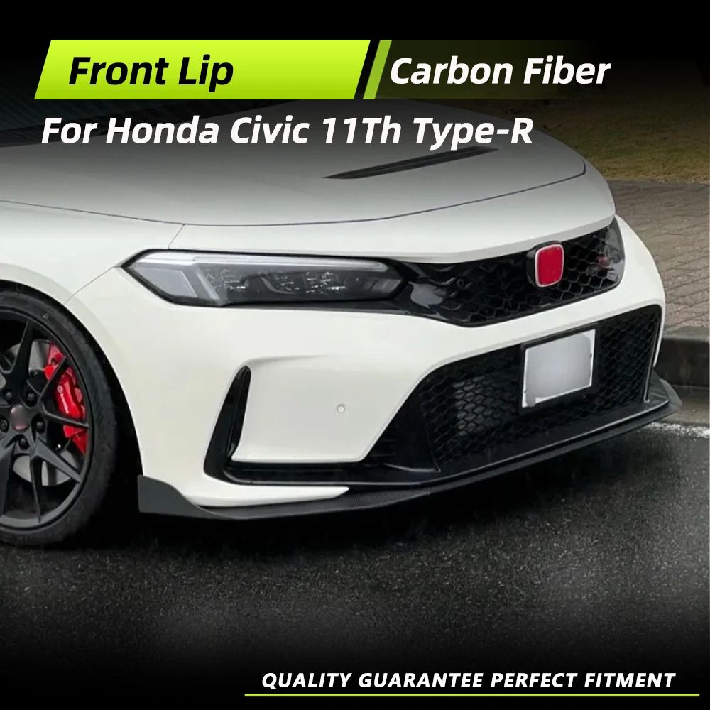 

Car Front Bumper Lip For Honda Civic Type R 11th 2022 2023 Carbon Fiber Car Front Lip Spoiler Apron Splitter Protector Body Kits
