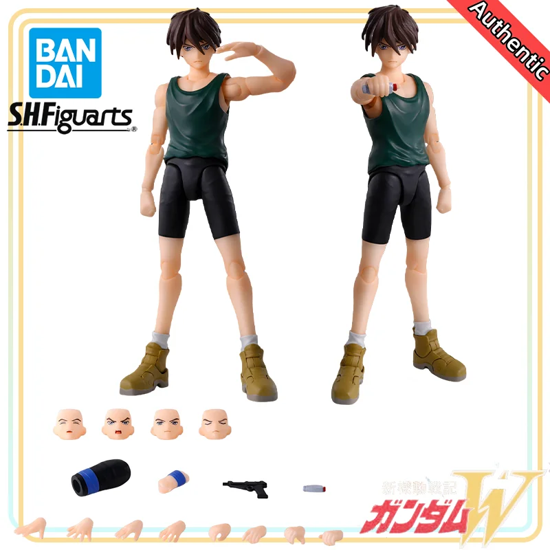 

【100% подлинный】BANDAI SPIRITS, оригинальная фигурка Shin Kidou Senki Gundam Wing-Heero Yuy-H = 13 см S.H.Figuarts, модель игрушки