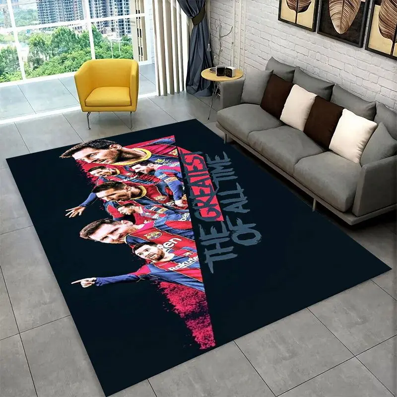 Football Goat M-Messi Sport Non-Slip Area Rug for Living Room,Bedroom,Playroom,Soft Carpet Floor Mat Home Decor Rug  Room