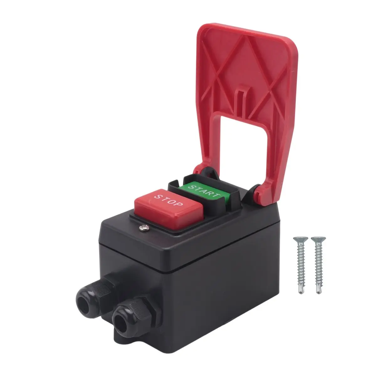 【WSFS】 110/220V Single Phase on/Off Switch,Safety Power Switch with Large Stop Sign Paddle Easy Contact for Power for Table Saw view 6