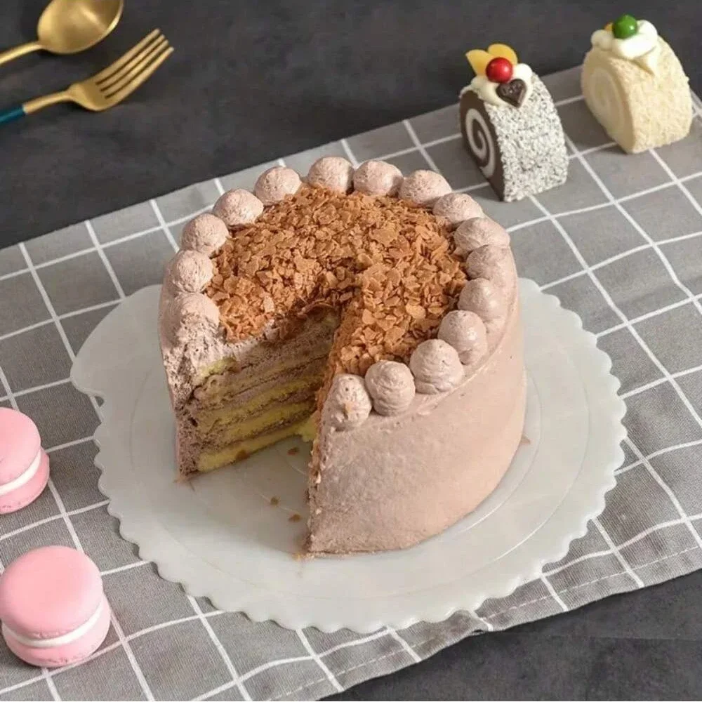 قاعدة كعك بلاستيكية قابلة لإعادة الاستخدام ، صينية حلوى ، ناعمة ، تنظيف ، عيد ميلاد ، المنزل ، الخبز ، الحفلات ، وسادة تزيين ، طعام ، 4 ، 6 ، 8 ، 10 ، 12 بوصة ، 1 VA #2