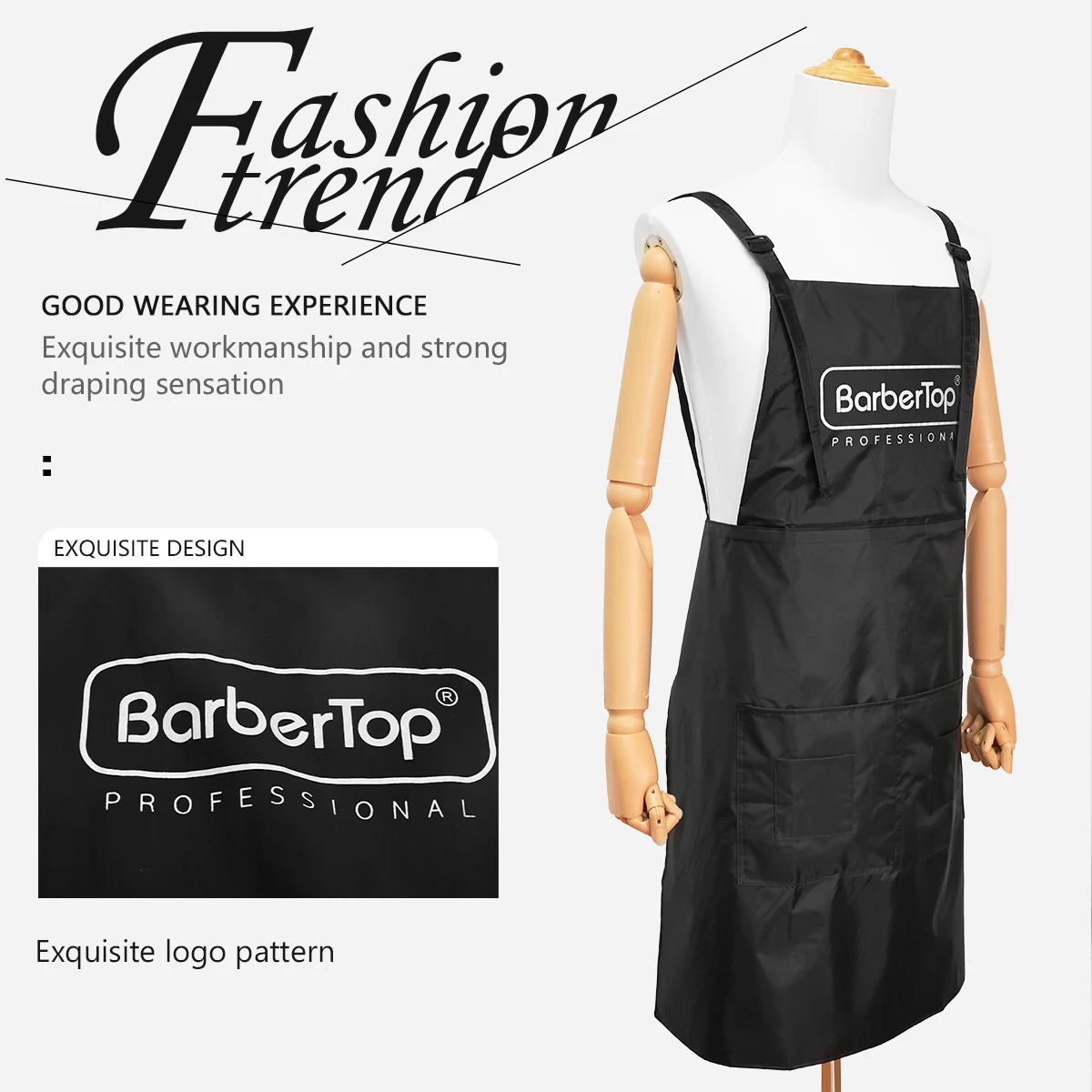 Barbershop Waterproof Barber Aprons Hairdresser Kitchen Uniform Salon Cloth Storage Pocket Apron