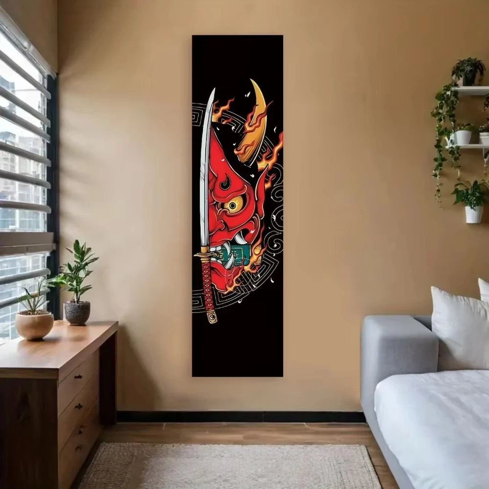 Japanische Oni-Wandteppich, ästhetische Wanddekoration für Zuhause und Zimmer