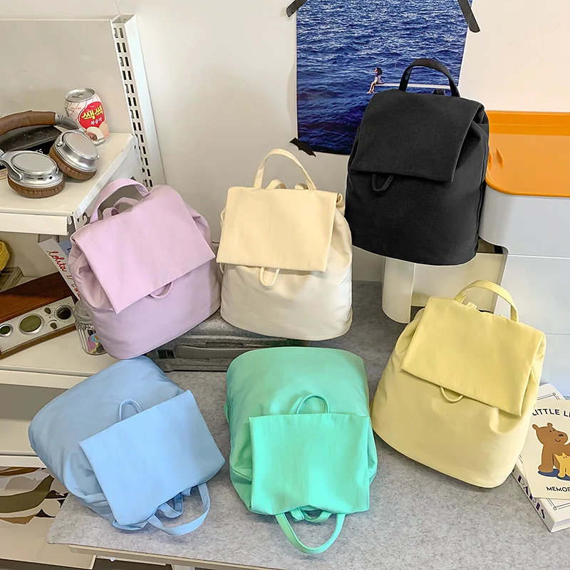 

Милый индивидуальный простой однотонный легкий милый рюкзак для колледжа, мини-водонепроницаемый рюкзак для путешествий