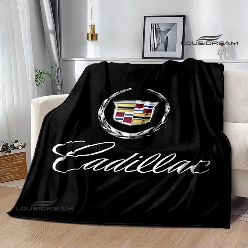 3D C-Cadillac logo retro Printed blankets Warm Flannel blankets Soft and comfortable blanket bed linings Birthday Gift