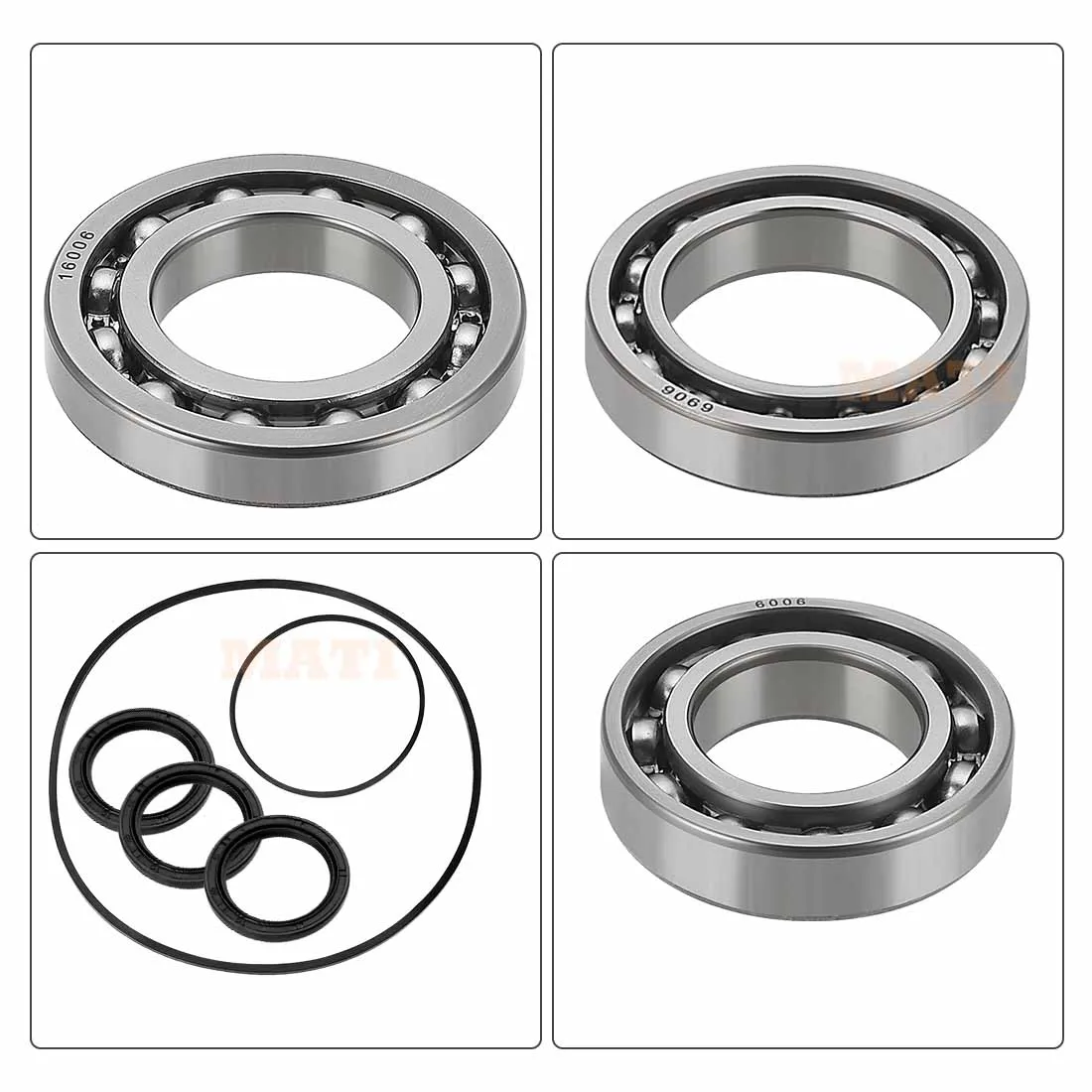 Front Differential Gearcase Bearing Seal Kit for Polaris RZR 800 2008-2010 RZR 800 S 2009-2010 RZR 800 4 2010 2203729 3234390