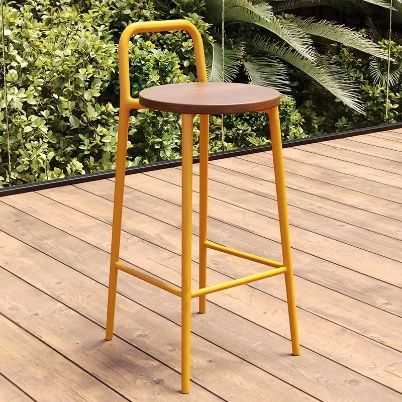 Nordic Bar Backrest Make Up High Kitchen Design Garden Chair Stools Furniture Iron Swivel Stool Step Poltrona Adjustable Outdoor