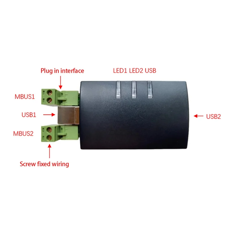يمكن الاعتماد عليه معزول لـ MBUS إلى USB Master Converter M-BUS مجال البيانات تصحيح الأخطاء اختبار الاتصالات لمقياس الكهرباء