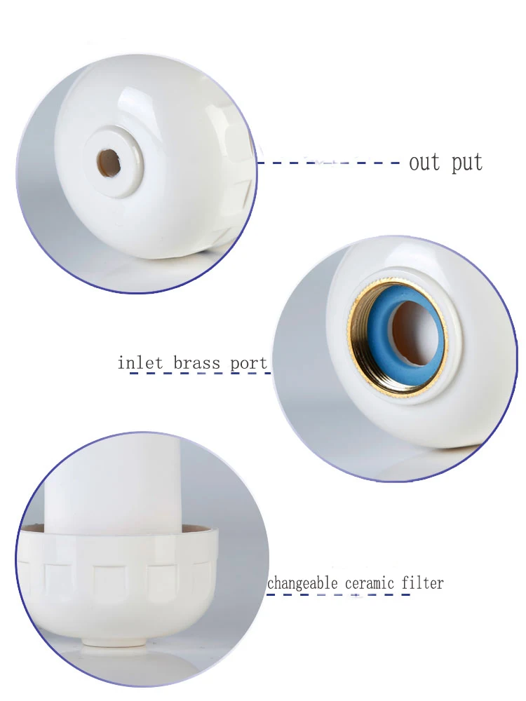 Intelligenter Wasserhahn-Wasserfilter/Leitungswasserfilter-Sets/Küchenwasserfilter mit 0,5 Mikron Keramikkerze + universeller Wasserhahnanschluss