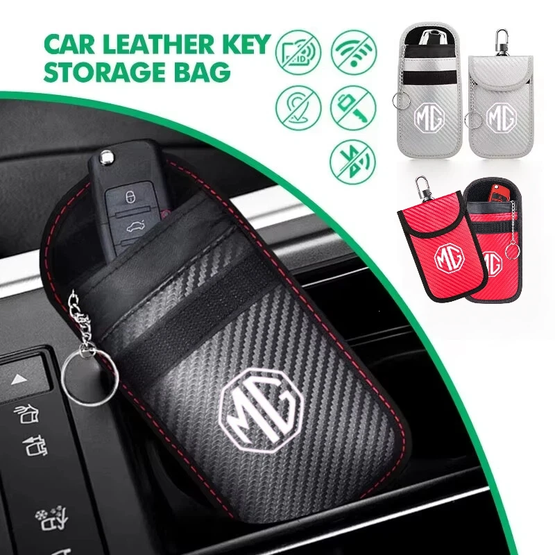 Car RFID Key Signal Blocker Anti-theft Faraday Protector GPS Blocking Pouch For MG ZS MG4 EV HS MG3 MG5 EV Marvel R MG ONE MG6