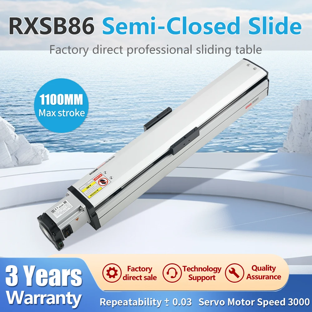 RXSB86 Semi-enclosed screw Guides  sliding Actuator Rail Cnc carpentry printing drilling packaging machine aluminium profile