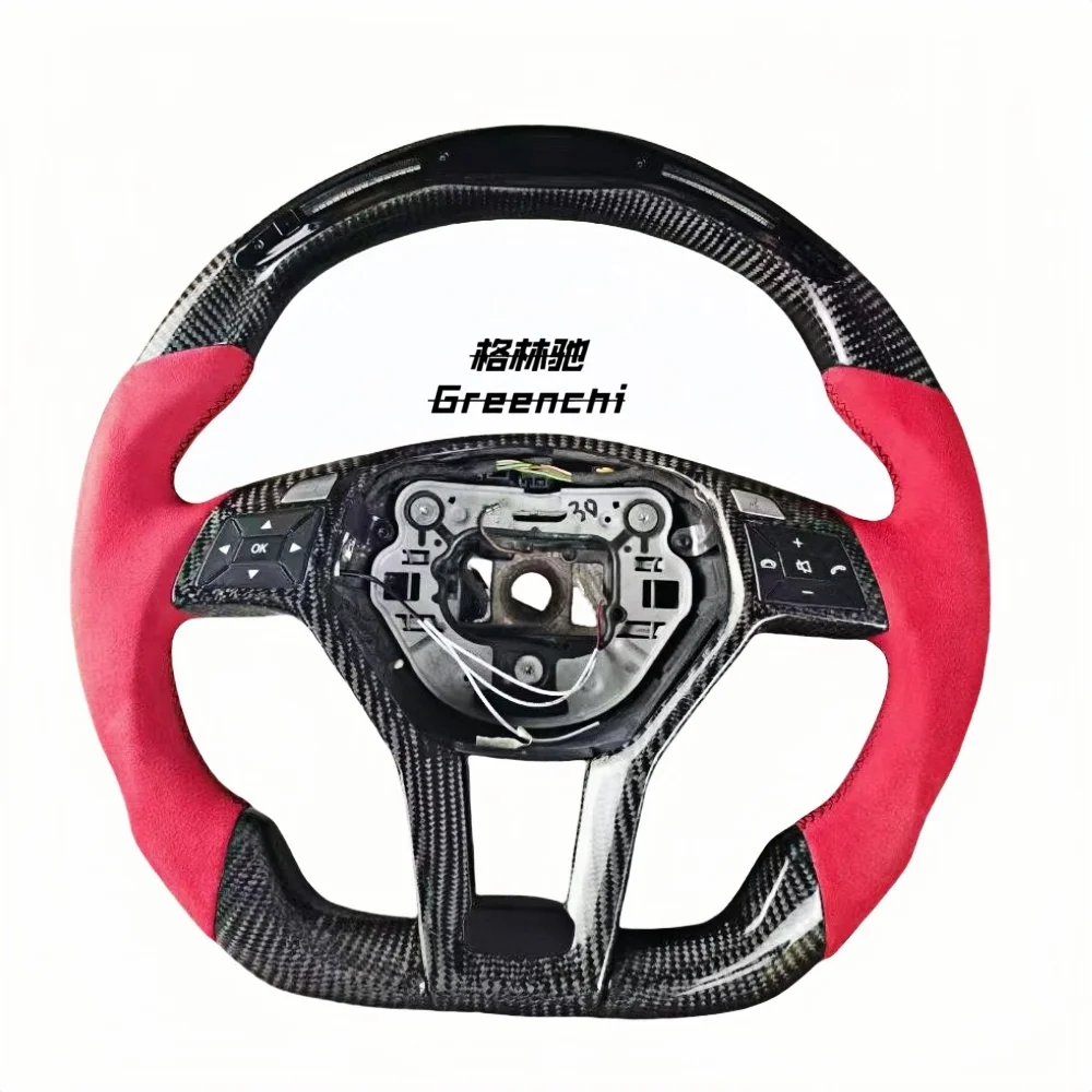 

FORДля Mercedes bz A-Class C-Class W205 W204 W218 W207 C63 A45 W212 W172 W176 W117 Светодиодный руль из углеродного волокна