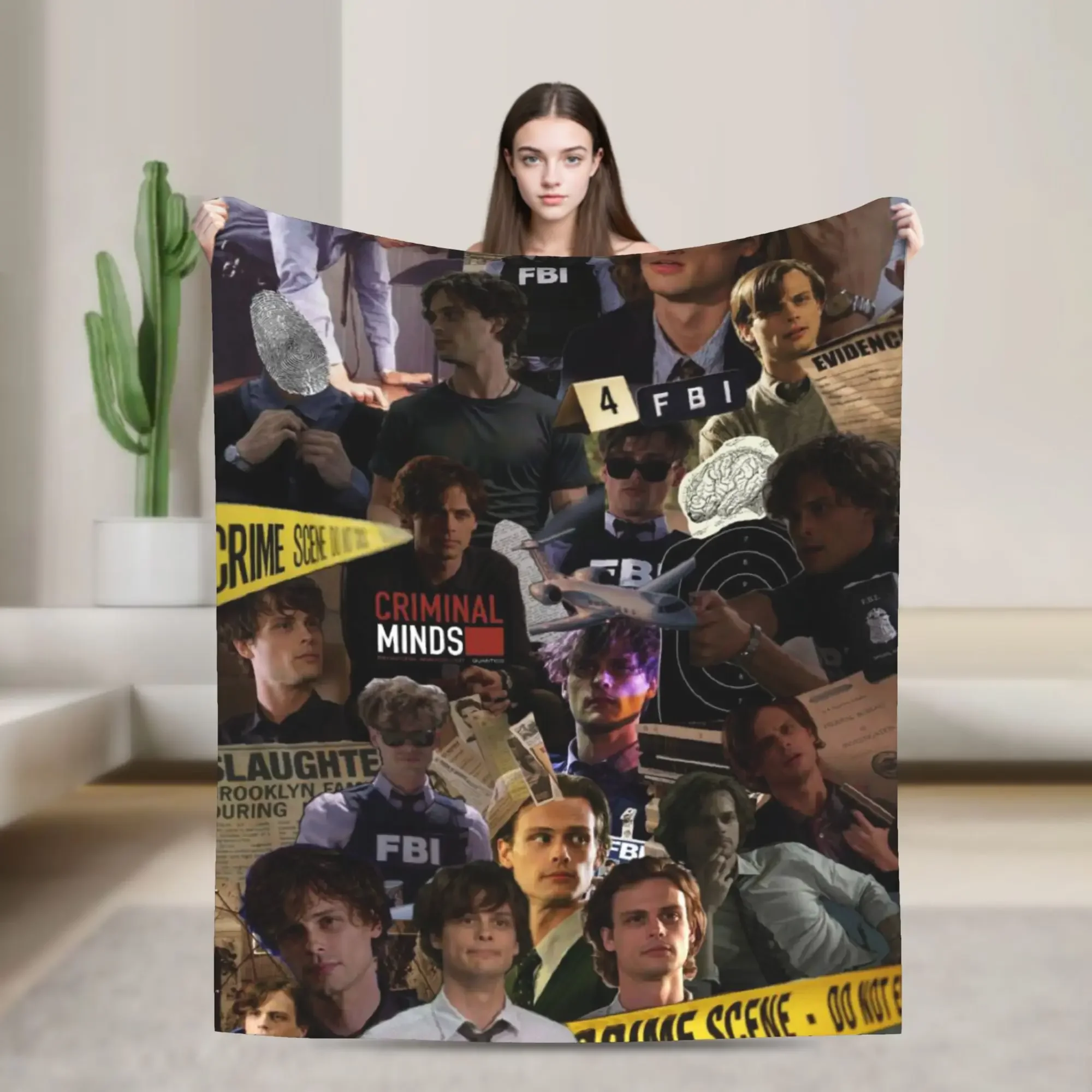 

Супермягкое одеяло-плед Criminal Minds Spencer Reid из премиального фланелевого флиса, легкое, пушистое, плюшевое покрывало