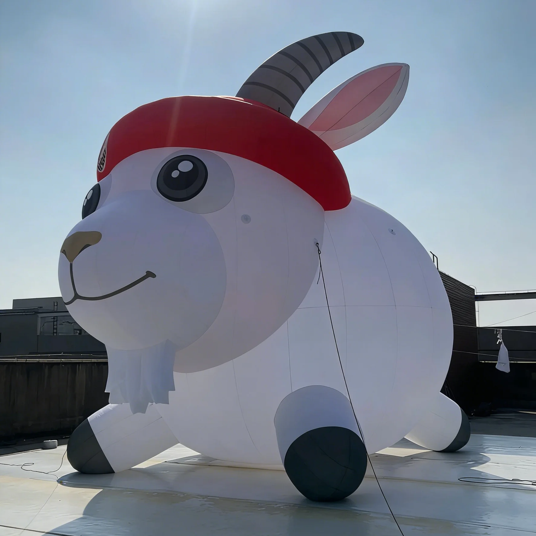 Giant Inflatable Goat/Sheep Prop Air Blow Cartoon Animal For Outdoor Advertising And Events Eye-Catching Mascot Decor