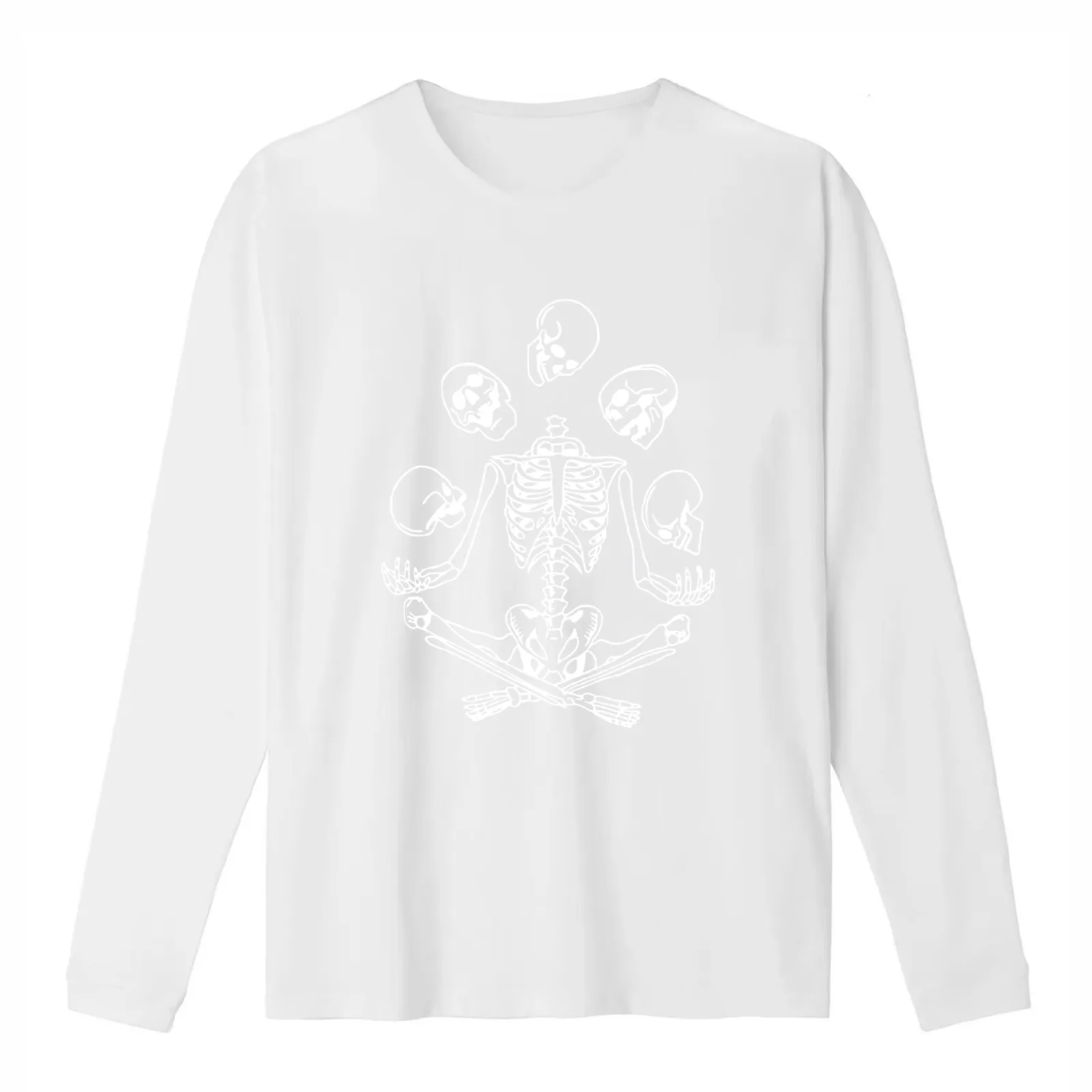 juggle juggling Skeleton Funny Skeleton Halloween T-Shirt Summer Casual Cotton Tee Oversized Streetwear Tops Unisex Men Women