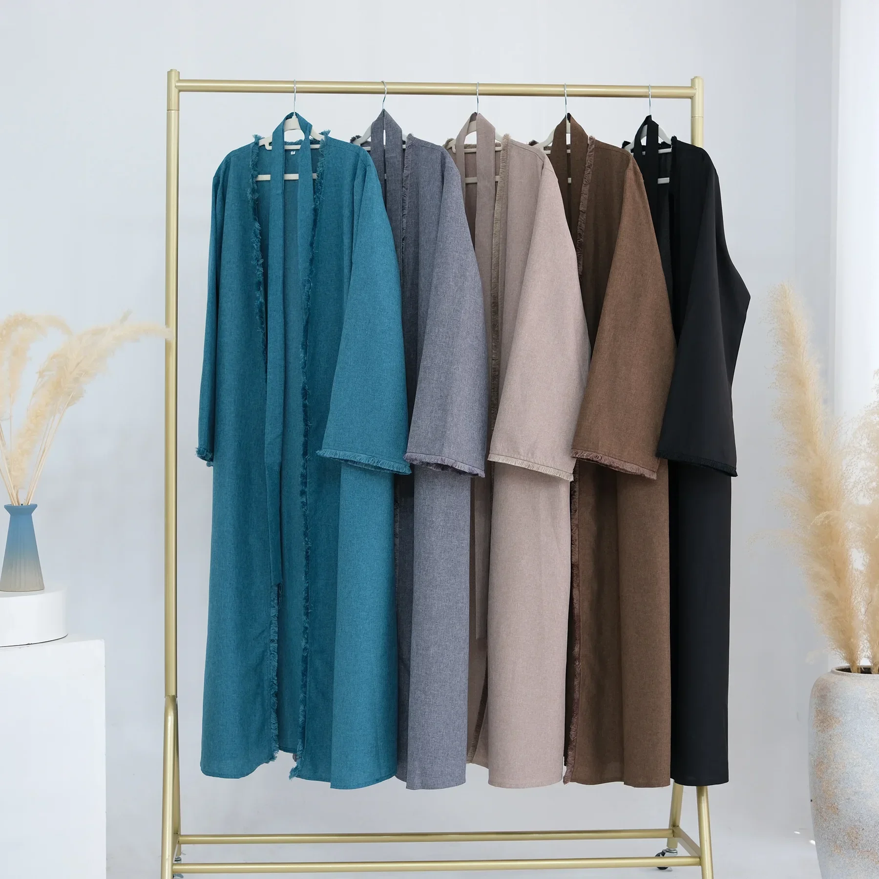 Eid Ramadan Quaste Abayas für Frauen Muslimischen Modest Kleid Türkei Kaftan Islam Jalabiya Robe Kebaya Kaftan Marocain Femme Kimono