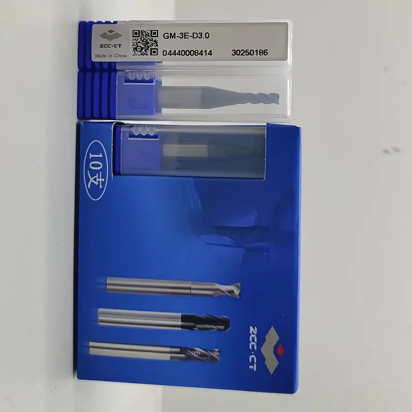 GM-3E-D3.0 ZCC.CT 3T 3 شفرات مستقيمة عرقوب قاطعة المطحنة ذات النهاية المسطحة Φ3.0*6*8*50 3T مطاحن نهاية مسطحة 3 مزامير 3F مطاحن نهاية مسطحة