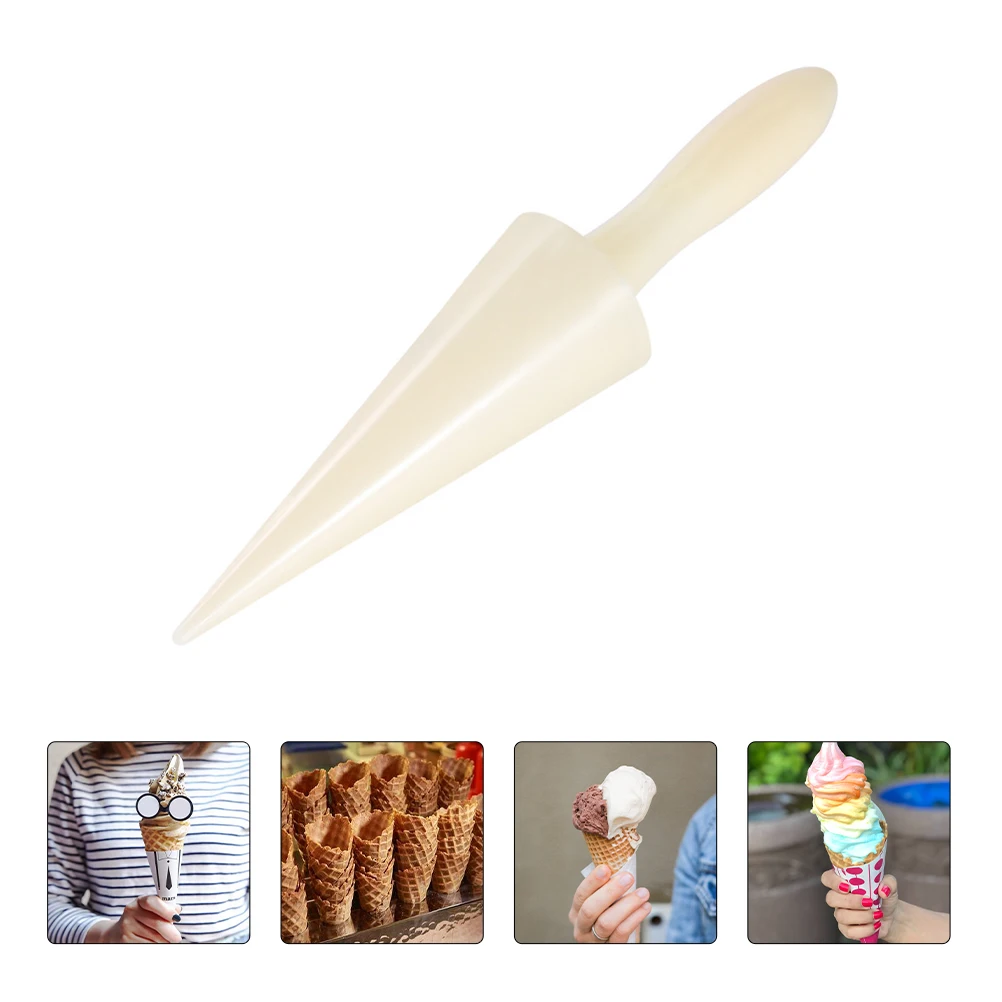 

Ice Cream Cone Mold Reusable Cones Shaper Food Waffle Forming Tool Beige Molder