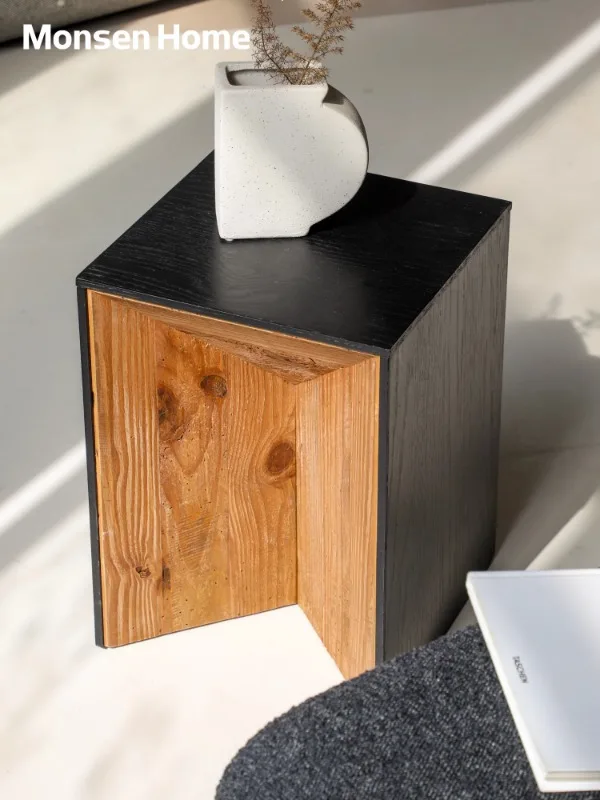 Home Wabi Sandy Wind Solid Wood Dock Pine Shoe Changing Stool Sofa Solid Wood Small Coffee Table