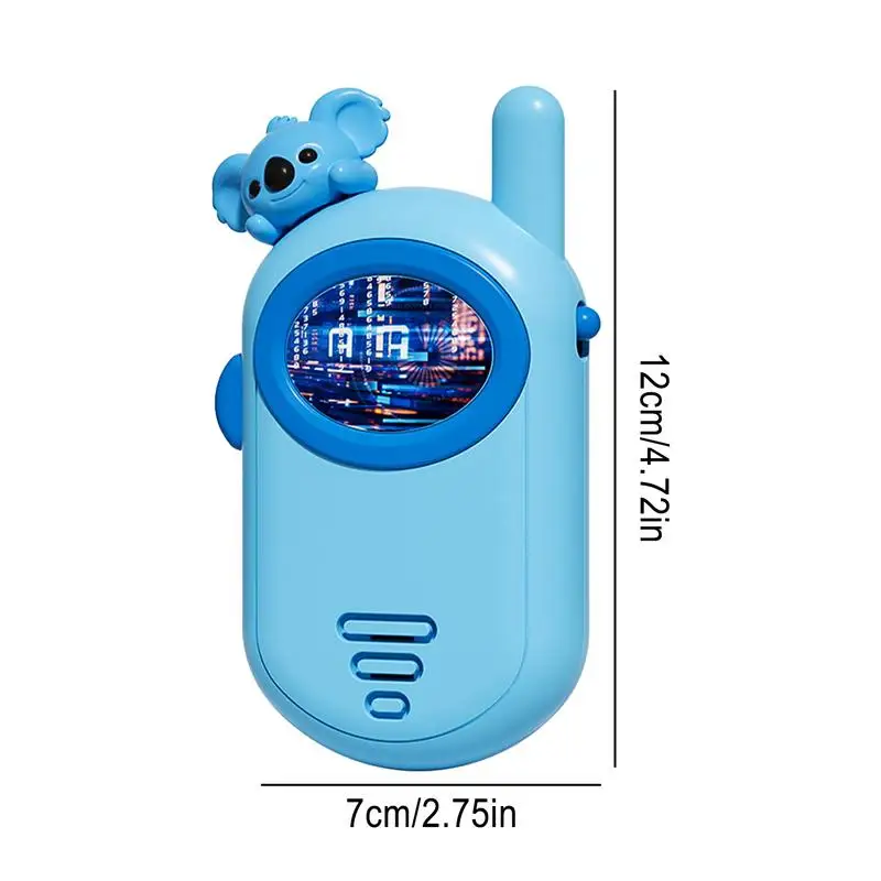 Walkie-Talkies für Mädchen, Cartoon-Koala-Design, Radio-Geschenke, Spielzeug, 3 km Reichweite, einfach zu bedienen, langlebig, tragbar, batteriebetrieben, bezauberndes Spielzeug