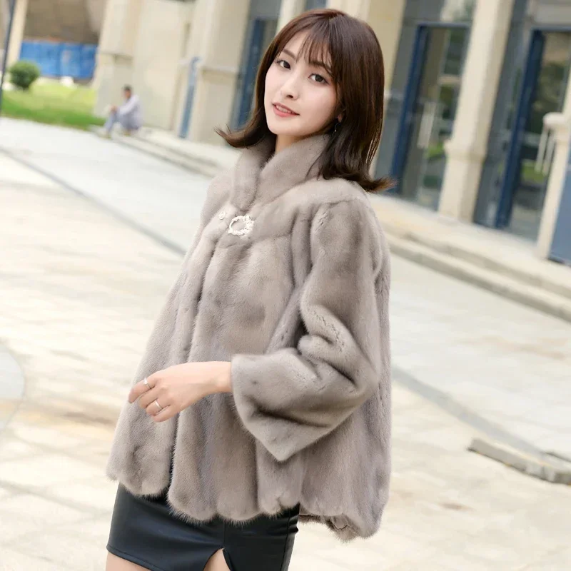 Real Mink Fur Coat Women Luxury Womens Fur Coat Short Fur Jacket Femme Fourrure Warm Korean Fur Coats Jackets for Women Abrigos