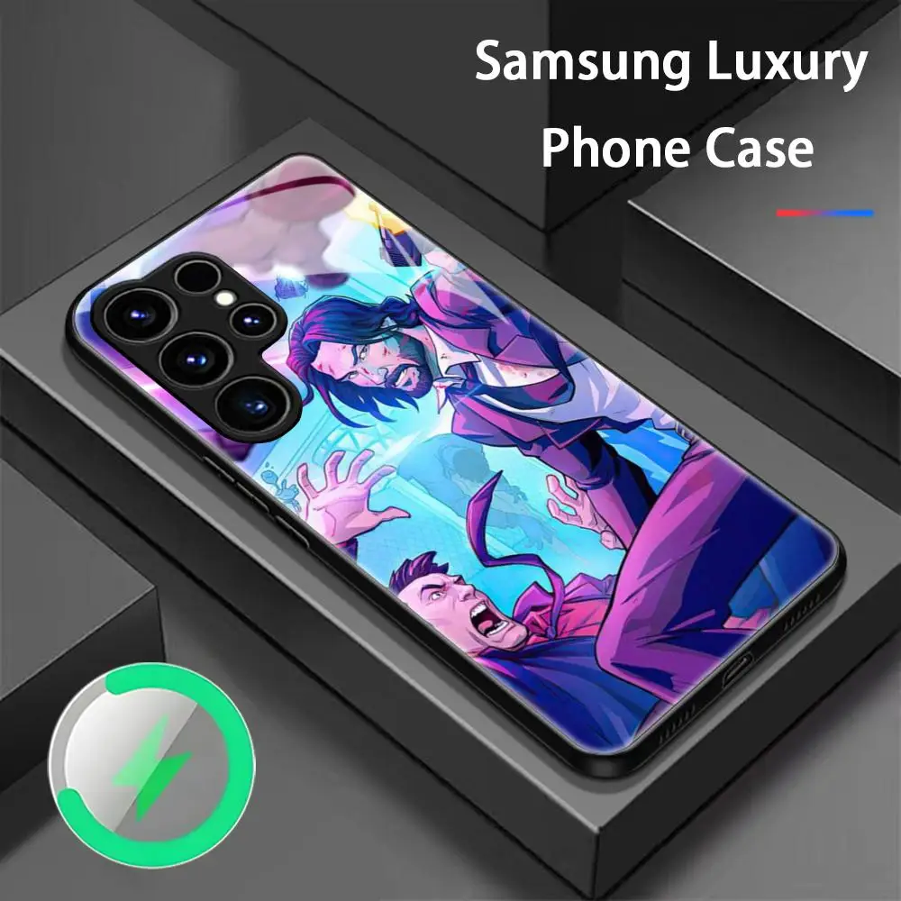 Neongame man fashion ins pattern Phone Case For Samsung S26 S25 S24 S23 S22 S21 S20 Plus Ultra Note20 Glass Magnetic Case