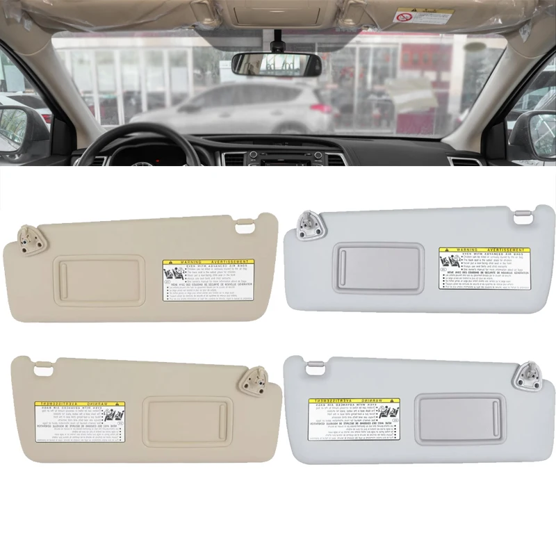 Car Sun Visor With Mirrors For Toyota Highlander 2004-2007 Front Sunvisor Shade Sunshade Cover 74320-48260-A0