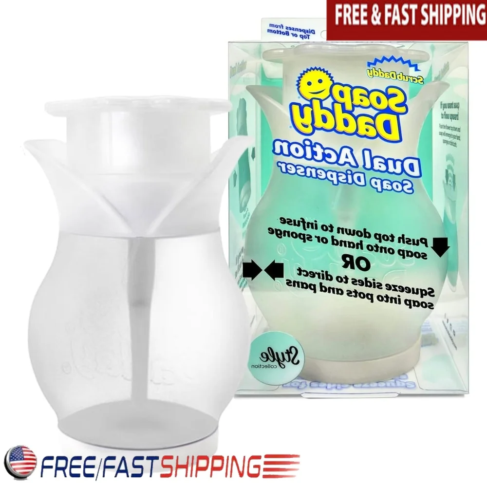 

Многоразовый дозатор жидкости для мытья посуды, насос двойного действия, держатель для мыла, кухонная раковина, организация для детей и взрослых, чистка