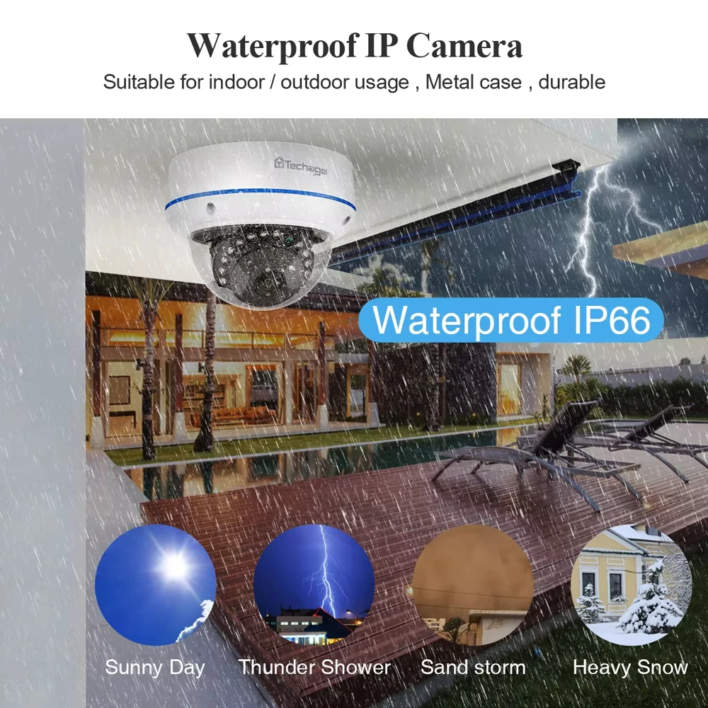 4MP купольная камера видеонаблюдения POE IP Onvif H
