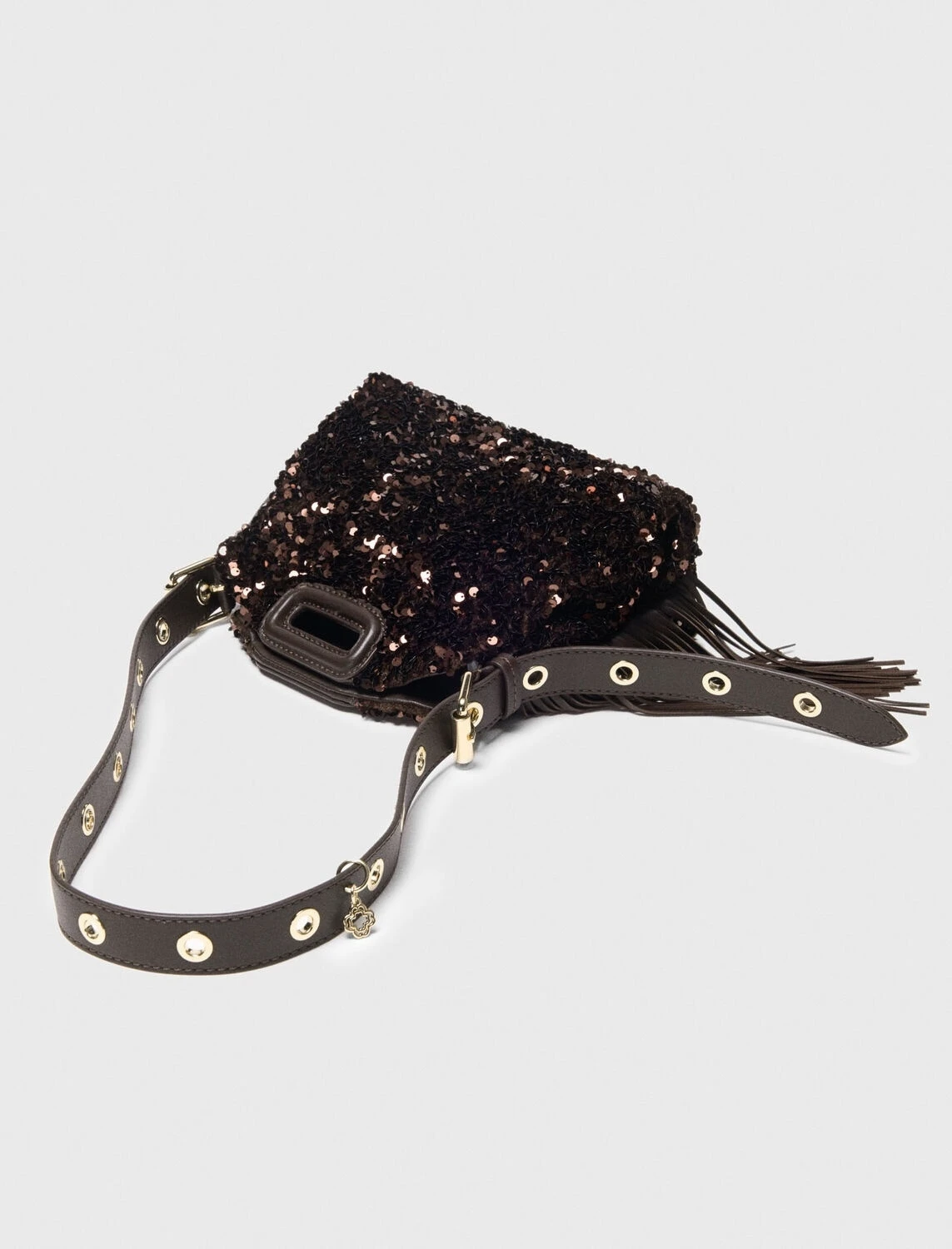 Glitzernde Pailletten-Handtasche für Damen, luxuriöse Designer-Umhängetasche mit Quaste, modische Umhängetasche für Damen, elegant – Detail 4