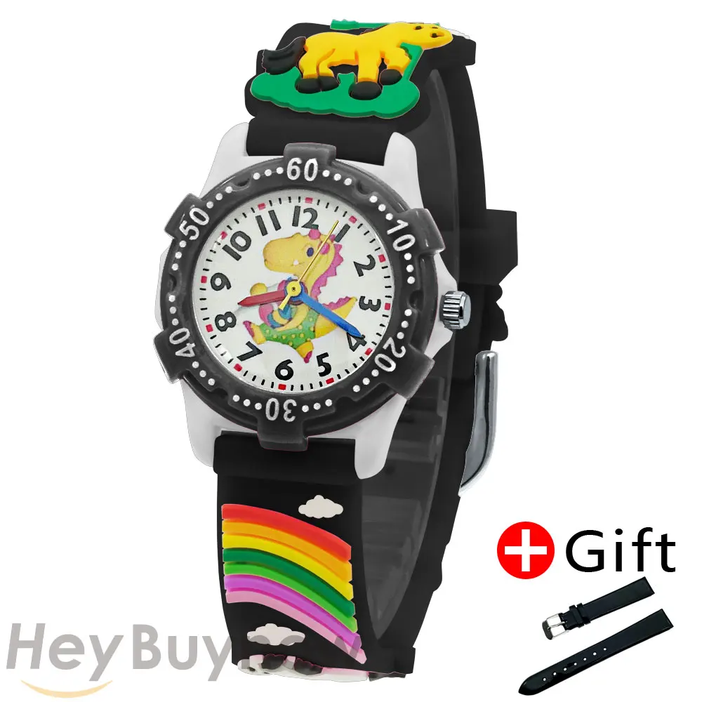 Брендовые Детские часы с 3D мультяшным рисунком пони, кварцевые часы, повседневные часы для мальчиков и девочек, часы, подарок на день рождения