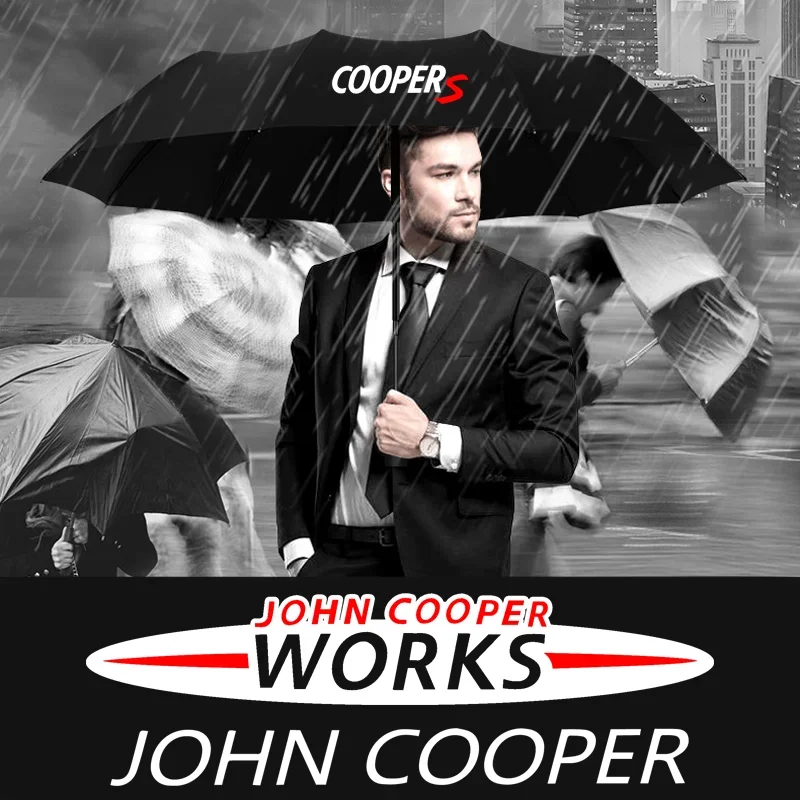 Car Fully Automatic Folding Windproof Sunshade Umbrella Gift For MINI One JCW John Cooper Works Cooper S R56 R55 R60 Countryman