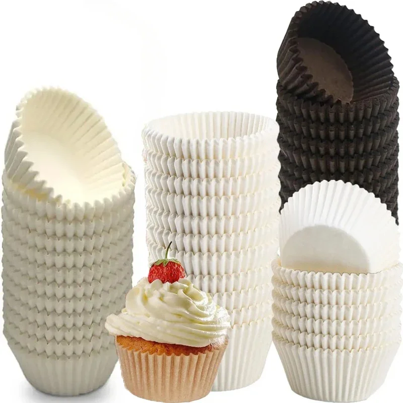 100/500pcs Baking Cups Cupcake Food Grade Muffin Liners Paper Cup Baking Molds Greaseproof Wrappers Cupcakes Cake Tools