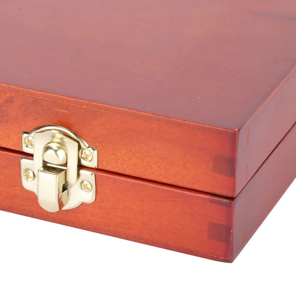 1pcs Lightweight Wooden Painting Storage Box Secure Locking Clasps Multi-functional Design Portable Painting Box