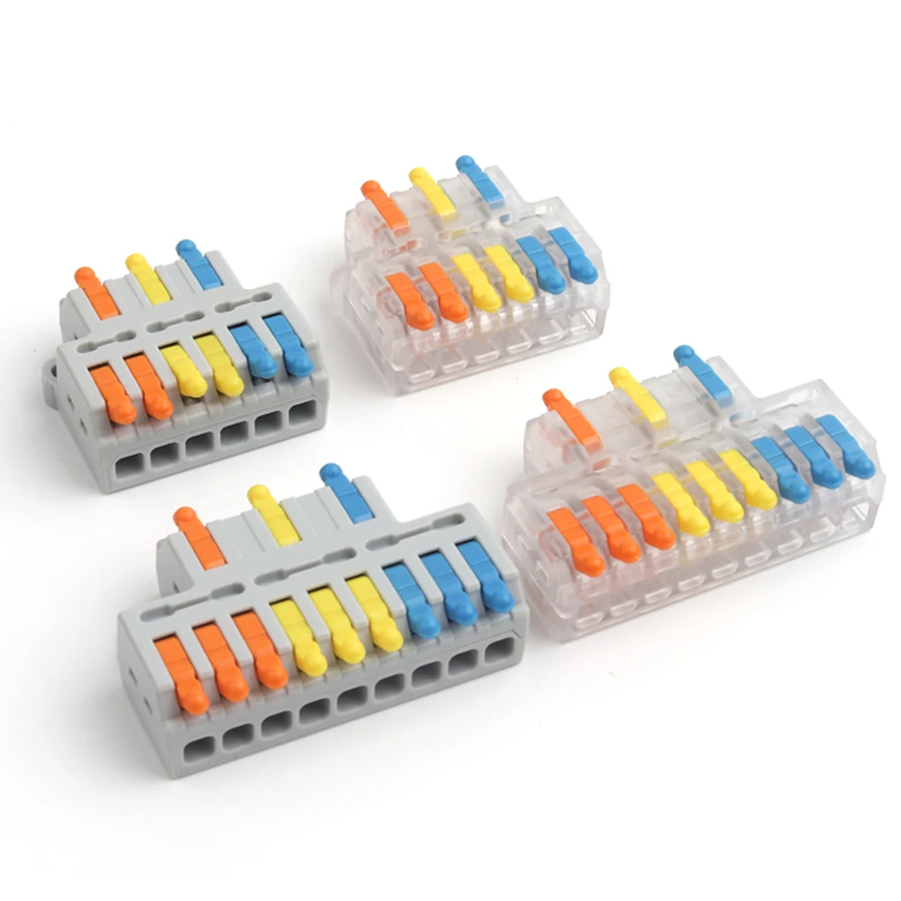 

NC series Quick Wiring Connectors Electrical Cable Splice Spring Terminal Block 28-12AWG 4mm Universal Compact Wire Connector