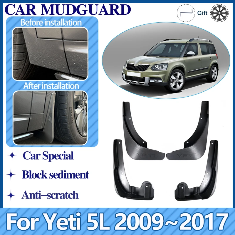 

Mudguards For Skoda Yeti 5L 2009~2017 2010 2011 2012 2013 2014 2015 2016 Fender Mud Flaps Guard Splash Mudflaps Car Accessories