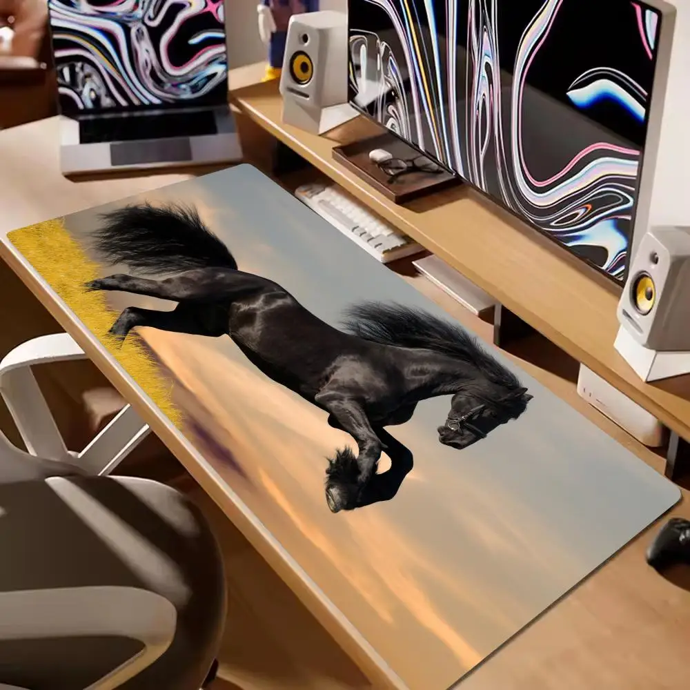 

Strong Horse Mouse Pad Large Computer Office Game Table Mats XXL Rubber Anti-slip Gaming Keyboard Mousepads Long Desk Pads 40x90