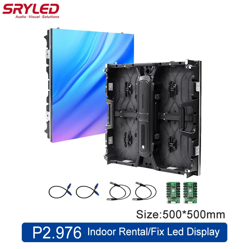 SRYLED P2.976 P3.91 P4.81 LED Video Wall Pixel Panel Die Casting Aluminum 500mmX500mm Matrix Church Backdrop LED Display Screen