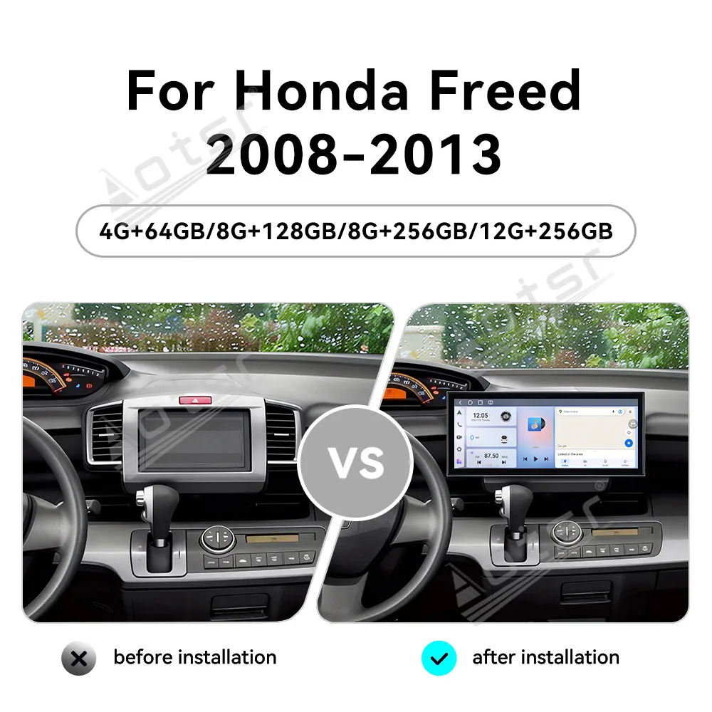 

Для Honda Freed 2008-2013: Автомагнитола Android 15 с экраном 15,8 дюйма, мультимедийный видеоплеер, GPS-навигация, Carplay, DSP, BT, WIFI
